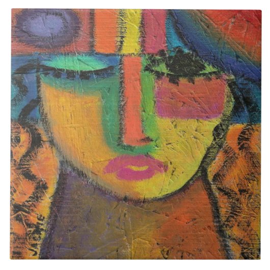 Abstrakte Acrylmalerei auf OSB nicht Gefragt Fliese (Vorderseite)