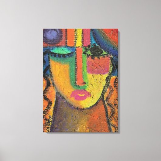 Abstrakte Acrylmalerei auf OSB nicht Gefragt Leinwanddruck (Vorderseite)