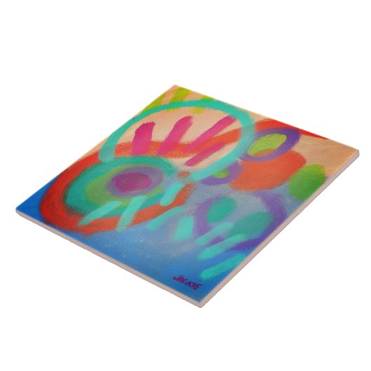 Abstrakte Acrylmalerei Fliese (Seite)