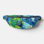 Abstrakte Acrylmalerei in Blau Bauchtasche (Ablage )