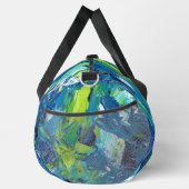 Abstrakte Acrylmalerei in Blau Duffle Bag (Rechts)