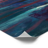 Abstrakte Acrylmalerei mit Blume Poster (Ecke)
