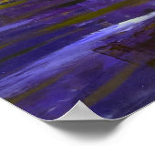 Abstrakte Acrylmalerei mit Blume Poster (Ecke)