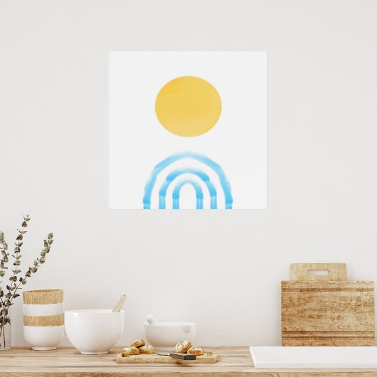 abstrakte Acrylmalerei Poster (Küche)