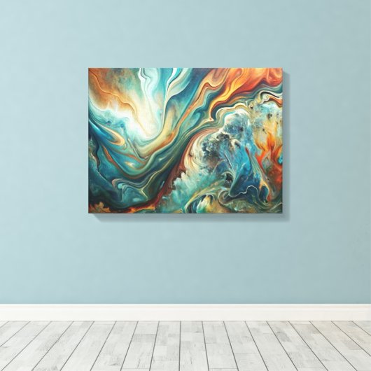 Abstrakte Acrylwerbung Leinwanddruck (Insitu (Holzboden))