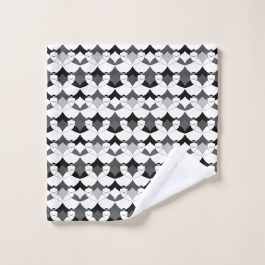 Abstrakte afrikanische Ethno Badhandtuch Set (Waschlappen)