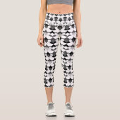 Abstrakte afrikanische Ethno Capri Leggings (Vorderseite)