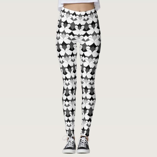 Abstrakte afrikanische Ethno Leggings (Vorderseite)