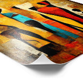 Abstrakte afrikanische Familienkunst Fotodruck (Ecke)