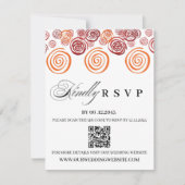 Abstrakte afrikanische Form QR-Code Hochzeit RSVP  Karte (Vorderseite)