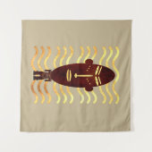 Abstrakte afrikanische indigene Kunst Wandteppich (Vorderseite (Horizontal))