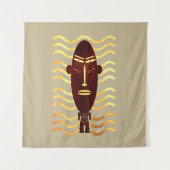 Abstrakte afrikanische indigene Kunst Wandteppich (Vorderseite)