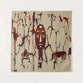 Abstrakte afrikanische indigene Kunst Wandteppich (Vorderseite)