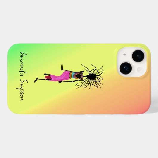 Abstrakte afrikanische Kunst Case-Mate iPhone Hülle (Rückseite (Horizontal))