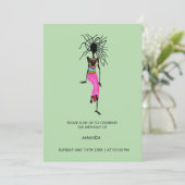 Abstrakte afrikanische Kunst, Kriegerinnen zum Geb Einladung (Stehend Vorderseite)