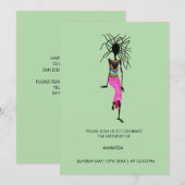 Abstrakte afrikanische Kunst, Kriegerinnen zum Geb Einladung (Vorne/Hinten)