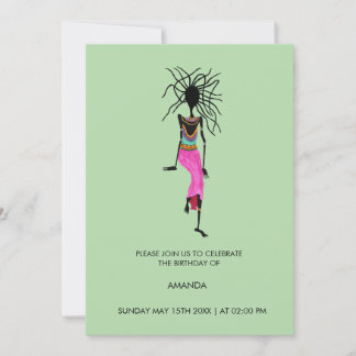 Abstrakte afrikanische Kunst, Kriegerinnen zum Geb Einladung