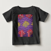 Abstrakte afrikanische Kunst: Lila Passionswellen Baby T-shirt (Vorderseite)