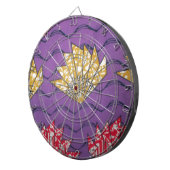 Abstrakte afrikanische Kunst: Lila Passionswellen Dartscheibe (Vorderseite rechts)