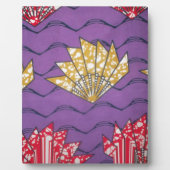 Abstrakte afrikanische Kunst: Lila Passionswellen Fotoplatte (Vorderseite)