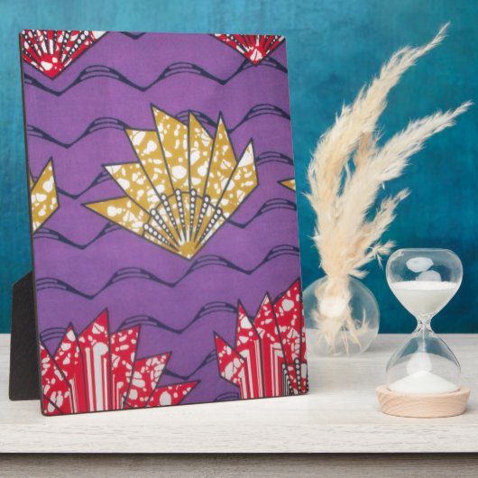 Abstrakte afrikanische Kunst: Lila Passionswellen Fotoplatte (Seite)