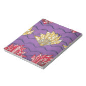 Abstrakte afrikanische Kunst: Lila Passionswellen Notizblock (Rotiert)