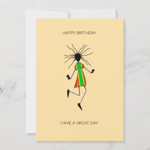 Abstrakte afrikanische Kunst, Phantastischer Happy Karte