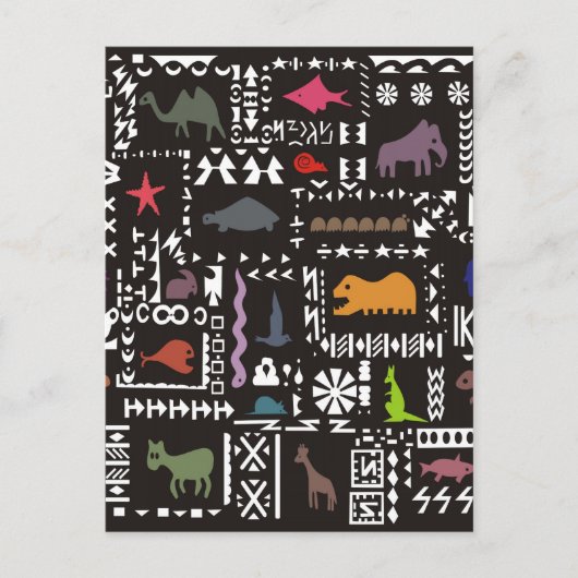 Abstrakte afrikanische Kunst Postkarte (Vorderseite)