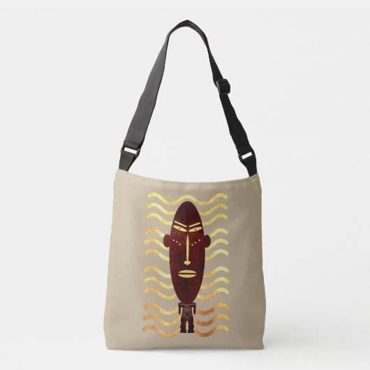 Abstrakte afrikanische moderne indigene Kunst Tragetaschen Mit Langen Trägern (Vorderseite)