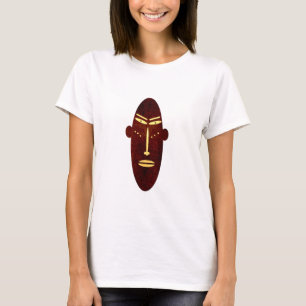 Abstrakte afrikanische Stammes-Gesichtskunst im Vi T-Shirt