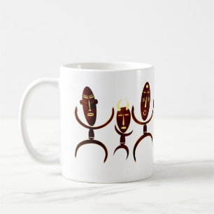 Abstrakte afrikanische Stammes-Tanzszene  Kaffeetasse