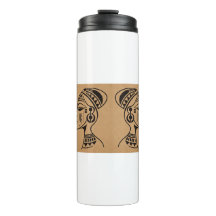 Abstrakte afrikanische Stammes-Wasserflasche