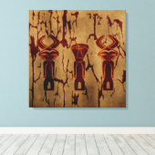 Abstrakte afrikanische Stammeshöhle zeichne Leinwanddruck (Insitu (Holzboden))