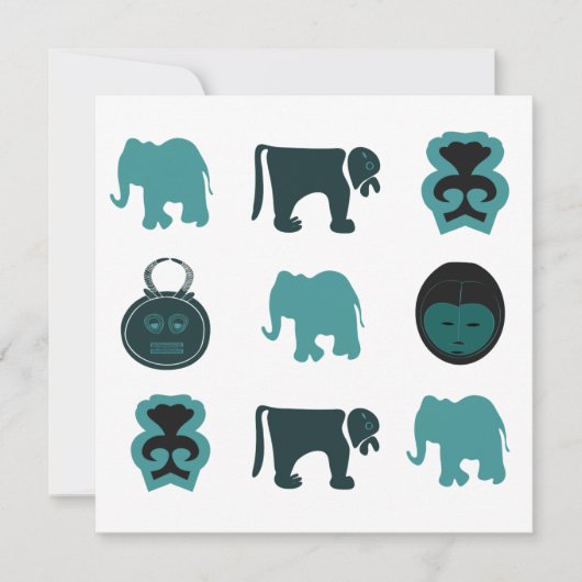 Abstrakte afrikanische Stammeskunst (Vorderseite)