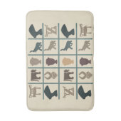 Abstrakte afrikanische Stammeskunst Badematte (Vorderseite Vertikal)