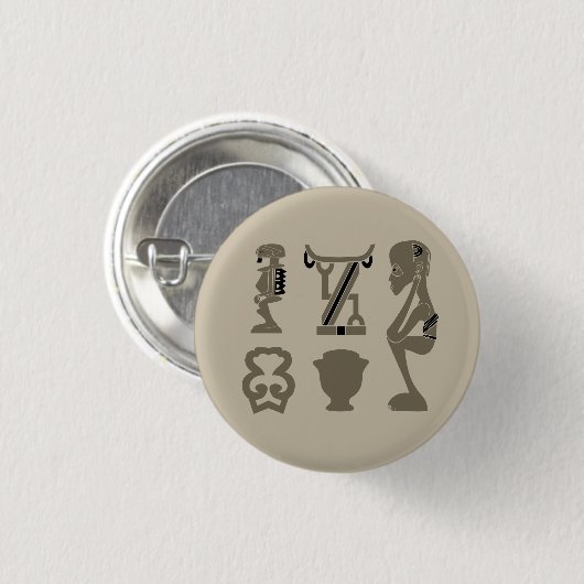 Abstrakte afrikanische Stammeskunst Button (Vorne & Hinten)