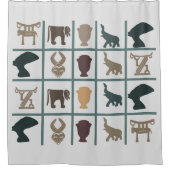 Abstrakte afrikanische Stammeskunst Duschvorhang (Vorderseite)