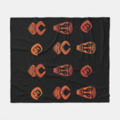 Abstrakte afrikanische Stammeskunst Fleecedecke (Vorderseite (Horizontal))