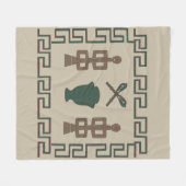 Abstrakte afrikanische Stammeskunst Fleecedecke (Vorderseite (Horizontal))