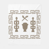 Abstrakte afrikanische Stammeskunst Fleecedecke (Vorderseite)