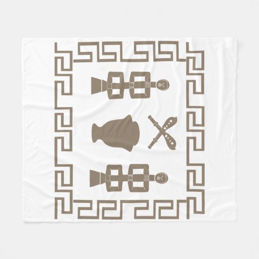 Abstrakte afrikanische Stammeskunst Fleecedecke (Vorderseite (Horizontal))