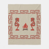 Abstrakte afrikanische Stammeskunst Fleecedecke (Vorderseite)