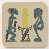 Abstrakte afrikanische Stammeskunst Getränkeuntersetzer (Vorderseite)