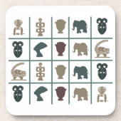 Abstrakte afrikanische Stammeskunst Getränkeuntersetzer (Vorderseite)