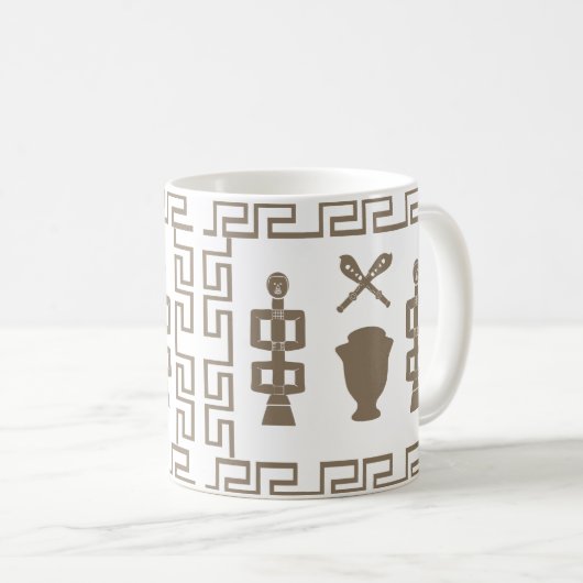 Abstrakte afrikanische Stammeskunst Kaffeetasse (VorderseiteRechts)