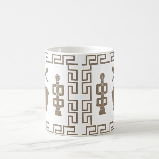 Abstrakte afrikanische Stammeskunst Kaffeetasse (Mittel)