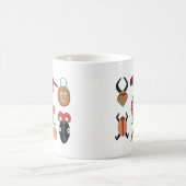 Abstrakte afrikanische Stammeskunst Kaffeetasse (Mittel)