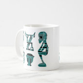 Abstrakte afrikanische Stammeskunst Kaffeetasse (Vorderseite Links)