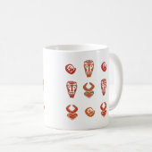 Abstrakte afrikanische Stammeskunst Kaffeetasse (VorderseiteRechts)