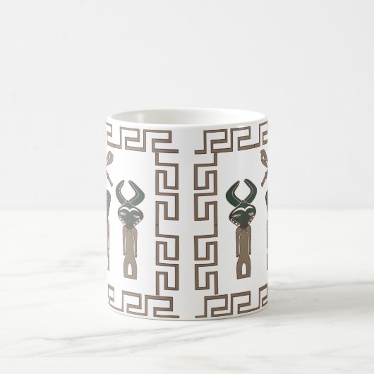 Abstrakte afrikanische Stammeskunst Kaffeetasse (Mittel)